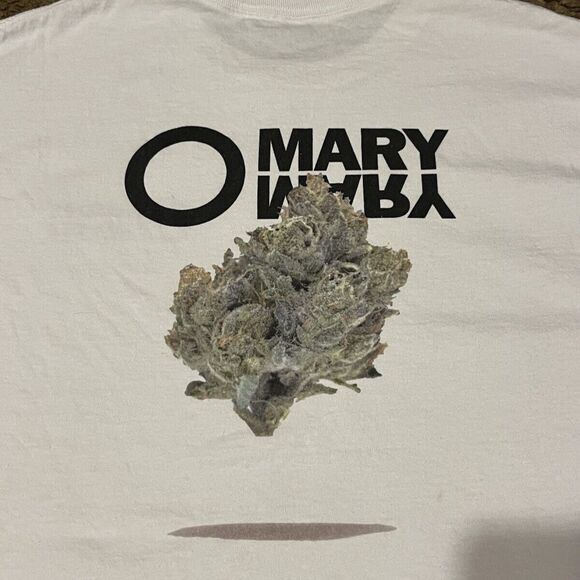 Mary Mary Marijuana Weed Bud T-Shirt White XLarge - Picture 2 of 4
